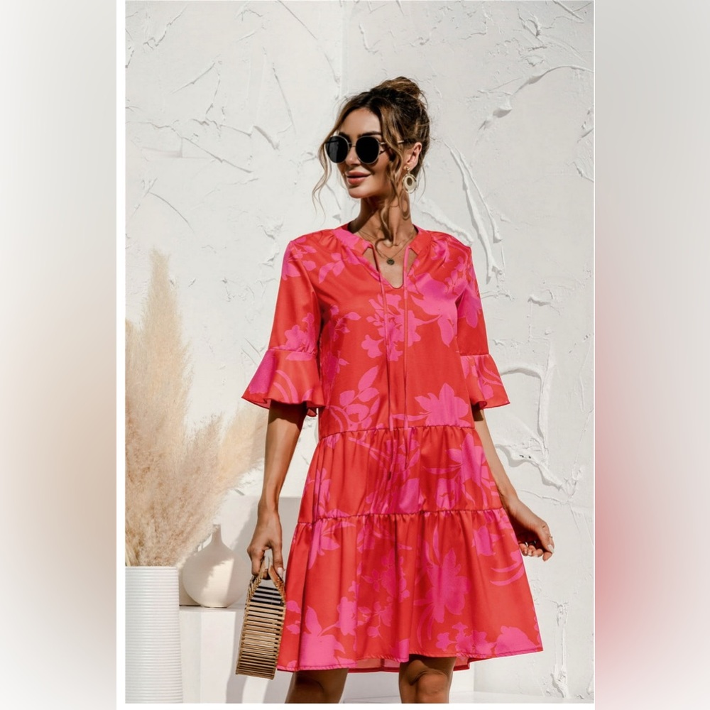 Floral Ruffle Babydoll‎ Mini Dress